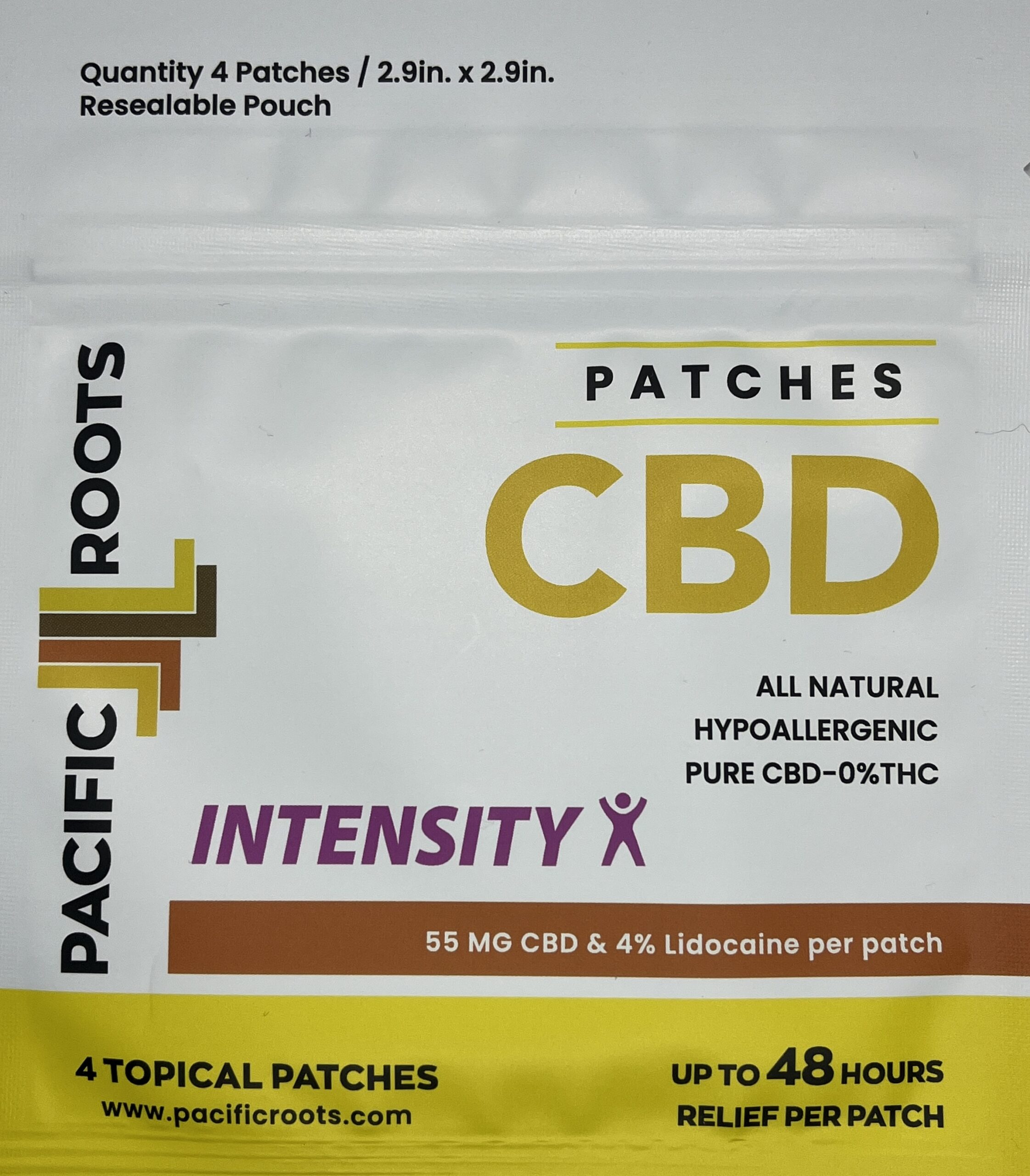 Intensity Transdermal CBD Patch (55mg THC Free, 4 pack)